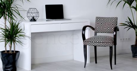 Fauteuil Bridge réfection complète tissu graphique